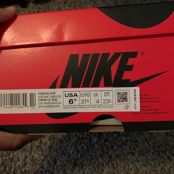 Jordan Retro 1 Lucky Green - Picture 4 of 4